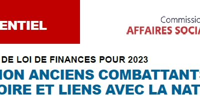 PLF 2023 : rapport pour avis du Sénat sur la mission anciens combattants, mémoire et liens avec la Nation