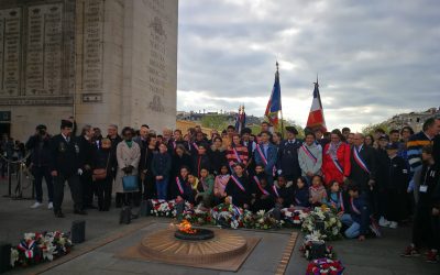 L’ANOPEX du Val de Marne aux côtés de la ville de L’Haÿ-les Roses pour le ravivage de la Flamme sous l’Arc de Triomphe.