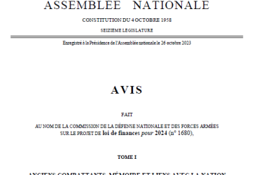 PLF 2024 : rapport pour avis, Assemblée Nationale, mission anciens combattants, mémoire et liens avec la Nation