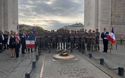 18 août : la Flamme sous l’Arc de Triomphe a été ravivée pour nos frères d’armes morts pour la France à Uzbeen