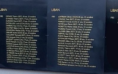 A l’initiative de l’ONaCVG, le 17 octobre un hommage aux 58 frères d’armes morts pour la France à Beyrouth le 23 octobre 1983 a eu lieu au MOPEX