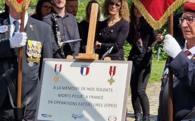 Dévoilement d’une plaque OPEX à Royat dans le Puy-de-Dôme