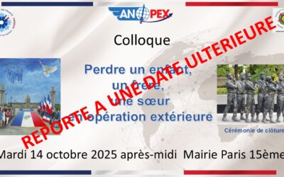 Colloque du 14 octobre 2025 : Perdre un enfant, un frère, une sœur en opération extérieure