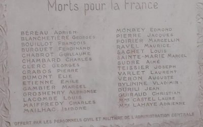 Hommage aux fonctionnaires de la Défense morts pour la France