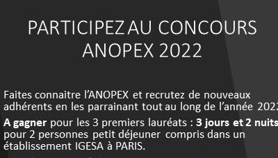 Concours adhérents ANOPEX 2022