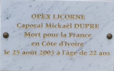 Loiret : hommage au caporal Mickaël Dupré mort pour la France le 25 août 2003 en Côte d’Ivoire