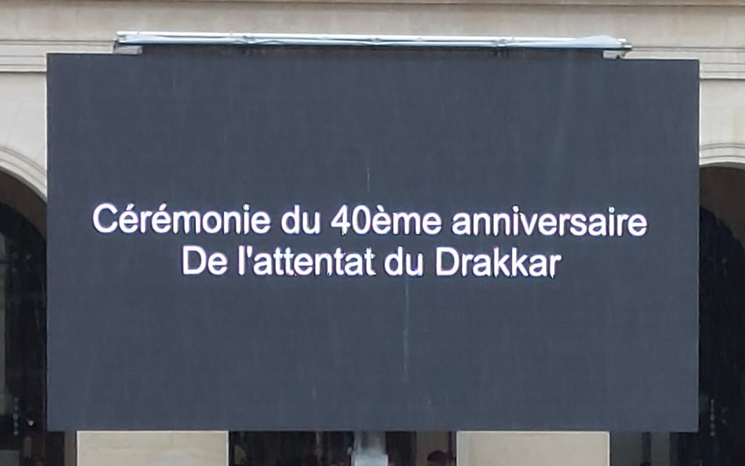 Messe et cérémonie aux Invalides pour le 40ème anniversaire de l’attentat du Drakkar