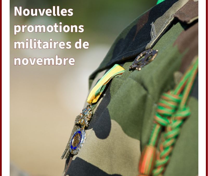 La Légion d’honneur, l’ordre national du Mérite et la Médaille militaire : promotions du 11 novembre pour les combattants d’hier et les militaires de réserve 