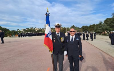 L’ANOPEX du Var à la cérémonie de présentation aux drapeaux au Pôle Ecoles Méditerranée